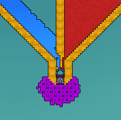 Compact Voidbloom mixer with Void Petals on the left and Red Sand on the right; pacing is an uploader claim.