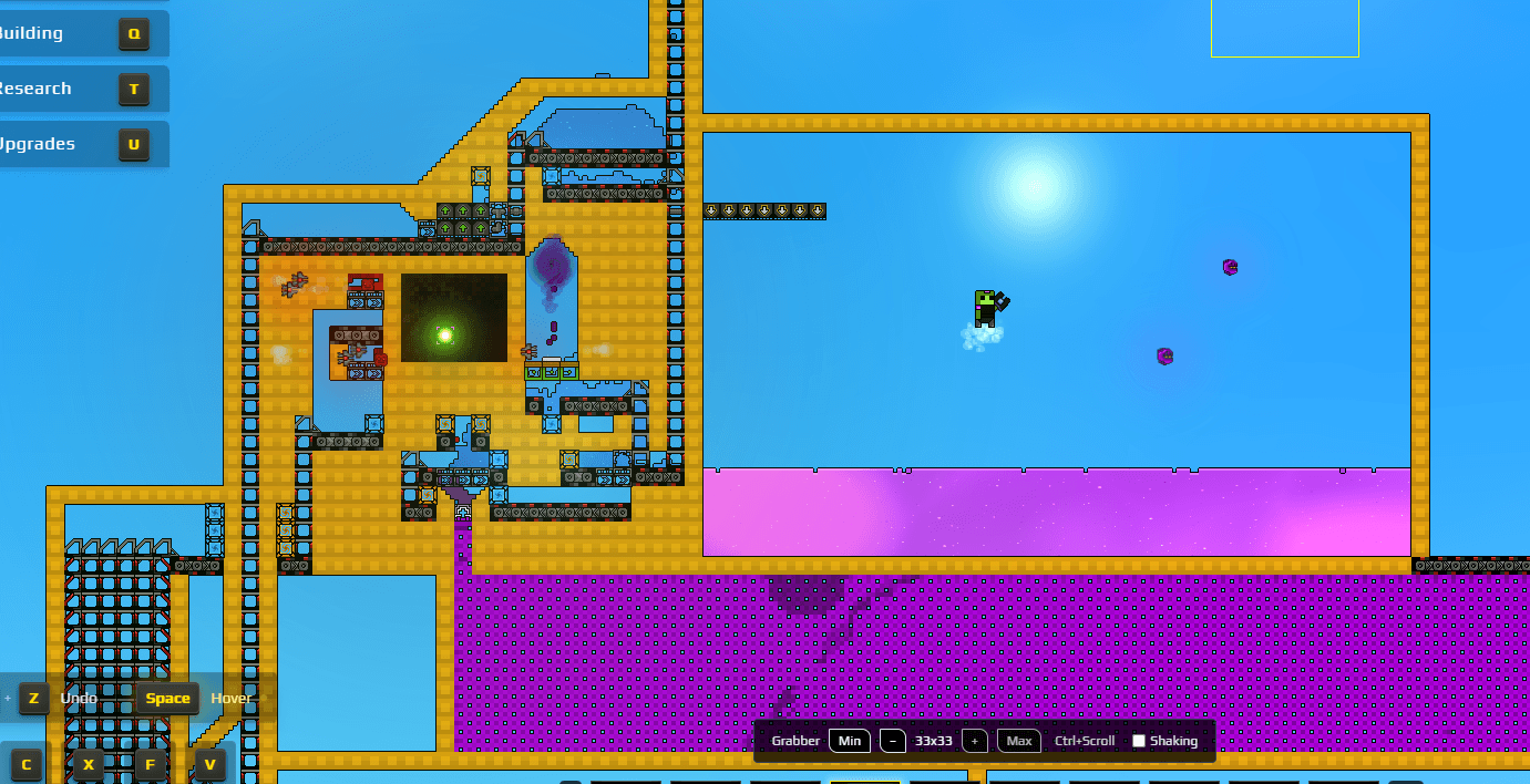 Automated Fluxite, Void Juice, and Red Sand build using Redweavers, Void Petals, and Miner Bots.