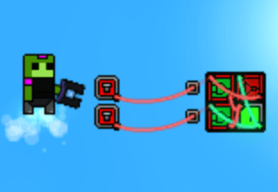 SR Latch: the upper Buffer sets the T Flip-Flop and the lower Buffer resets it.