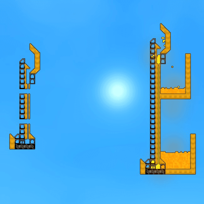 Tier 1 Lava Pump variant using prefab parts for the main shaft.