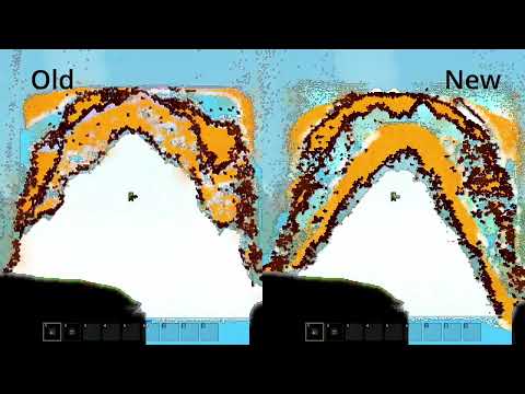 Simulation rewrite (before and after) - Sandustry — Sandustry video