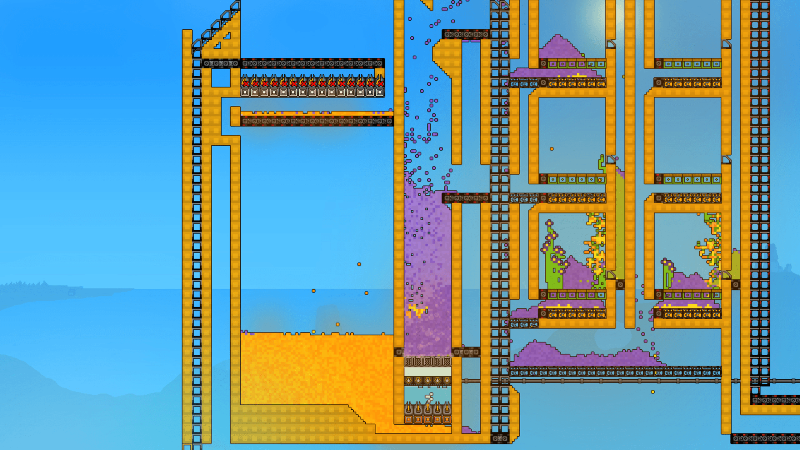 Thermal processing scene showing contained heat, liquids, gases, and ignition routes